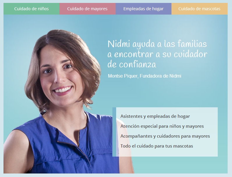 Nidmi, una web que cuida tus niños, tus mayores, tu hogar y tu mascota